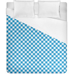 Oktoberfest Bavarian Blue And White Checkerboard Duvet Cover (california King Size) by PodArtist
