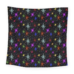 Colored Hand Draw Abstract Pattern Square Tapestry (large) by dflcprints