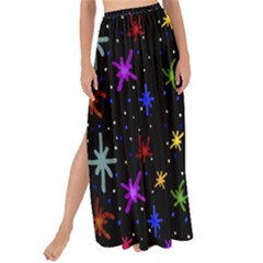 Colored Hand Draw Abstract Pattern Maxi Chiffon Tie-up Sarong by dflcprints