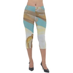 Sun Bubble Lightweight Velour Capri Leggings  by WILLBIRDWELL