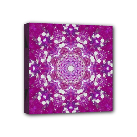 Wonderful Star Flower Painted On Canvas Mini Canvas 4  X 4  (stretched) by pepitasart