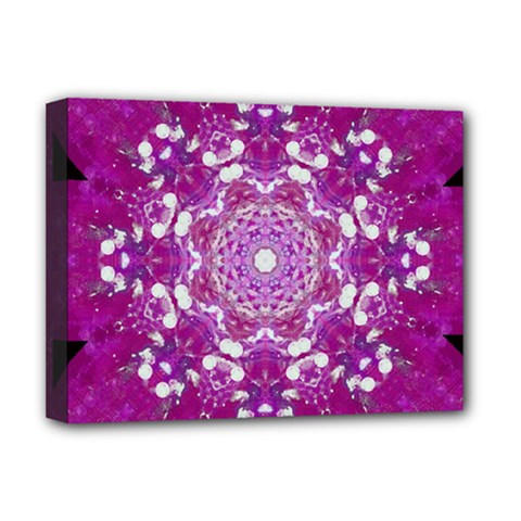 Wonderful Star Flower Painted On Canvas Deluxe Canvas 16  X 12  (stretched)  by pepitasart