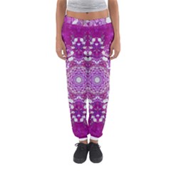 Wonderful Star Flower Painted On Canvas Women s Jogger Sweatpants by pepitasart