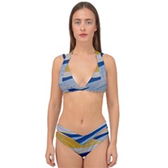 EVENING TIDE Double Strap Halter Bikini Set