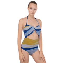 EVENING TIDE Scallop Top Cut Out Swimsuit