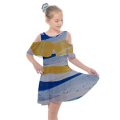 EVENING TIDE Kids  Shoulder Cutout Chiffon Dress