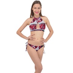 Ecstacy Cross Front Halter Bikini Set by WILLBIRDWELL