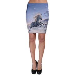 Wonderful Wild Fantasy Horse On The Beach Bodycon Skirt by FantasyWorld7