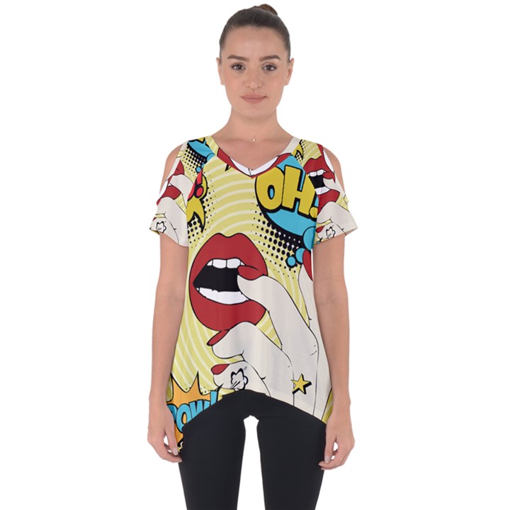 Pop Art   Cut Out Side Drop Tee