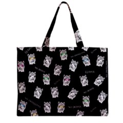 Llama Pattern Zipper Mini Tote Bag by Valentinaart