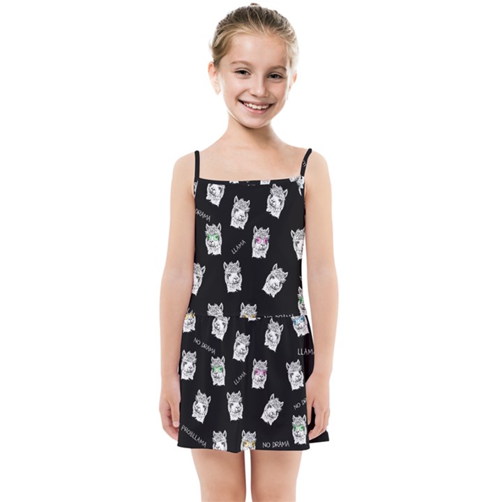 Llama pattern Kids Summer Sun Dress