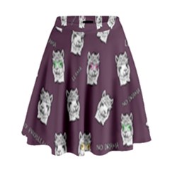 Llama Pattern High Waist Skirt by Valentinaart