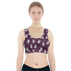 Llama Pattern Sports Bra With Pocket