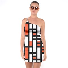 Linear Sequence Pattern Design One Soulder Bodycon Dress by dflcprints