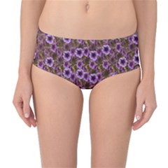 The Sky Is Not The Limit For A Floral Delight Mid-waist Bikini Bottoms by pepitasart