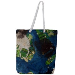 Avocado 3 Full Print Rope Handle Tote (Large)