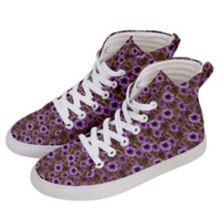 The Sky Is Not The Limit For A Floral Delight Men s Hi-top Skate Sneakers by pepitasart