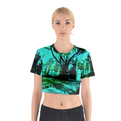 Hot Day In Dallas 50 Cotton Crop Top by bestdesignintheworld