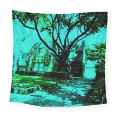 Hot Day In Dallas 50 Square Tapestry (large) by bestdesignintheworld
