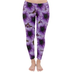 The Sky Is Not The Limit For Beautiful Big Flowers Classic Winter Leggings by pepitasart