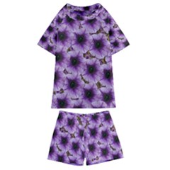 The Sky Is Not The Limit For Beautiful Big Flowers Kids  Swim Tee And Shorts Set by pepitasart