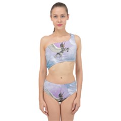 Cute Little Pegasus In The Sky, Cartoon Spliced Up Two Piece Swimsuit by FantasyWorld7