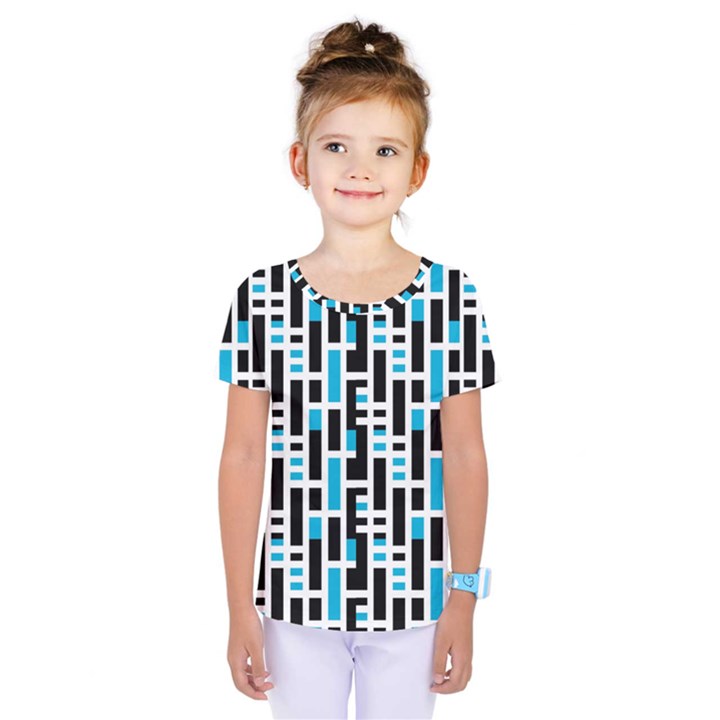 Linear Sequence Pattern Design Kids  One Piece Tee