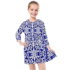 Red The Print Kids  Quarter Sleeve Shirt Dress by MRTACPANS