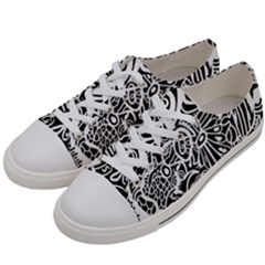 Maze Draw Women s Low Top Canvas Sneakers by MRTACPANS