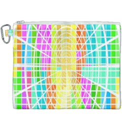 Abstract Squares Background Network Canvas Cosmetic Bag (xxxl)