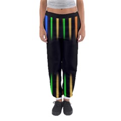 Neon Light Abstract Pattern Lines Women s Jogger Sweatpants by Sapixe