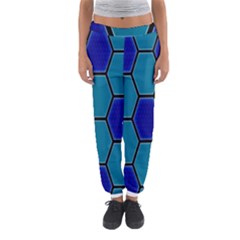 Hexagon Background Geometric Mosaic Women s Jogger Sweatpants