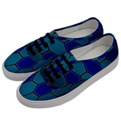 Hexagon Background Geometric Mosaic Men s Classic Low Top Sneakers by Sapixe