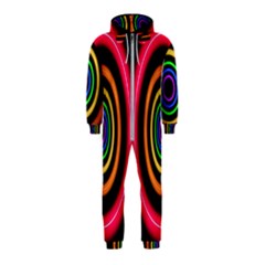 Neon Light Abstract Pattern Lines Hooded Jumpsuit (kids)