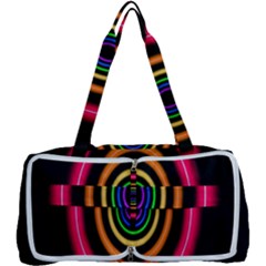 Neon Light Abstract Pattern Lines Multi Function Bag	