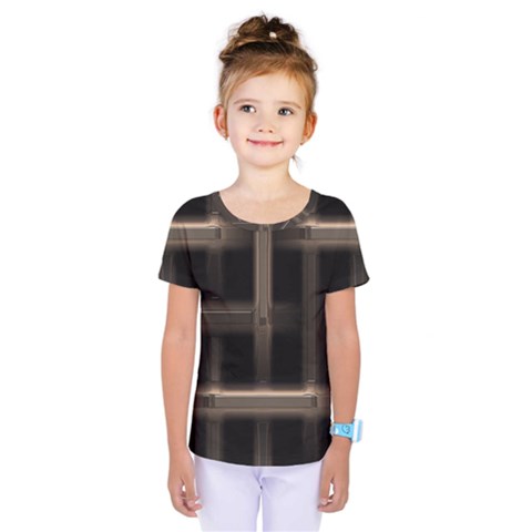 Metal Pattern Background Texture Kids  One Piece Tee by Sapixe