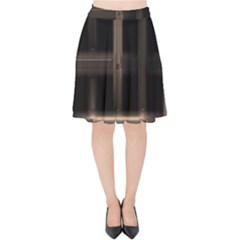 Metal Pattern Background Texture Velvet High Waist Skirt