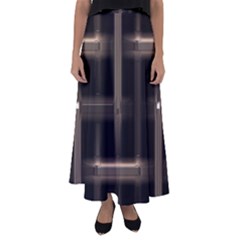 Metal Pattern Background Texture Flared Maxi Skirt