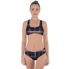 Metal Pattern Background Texture Criss Cross Bikini Set