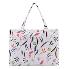 Watercolor Tablecloth Fabric Design Medium Tote Bag by Sapixe