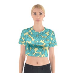 Leaves Dried Leaves Stamping Cotton Crop Top by Sapixe