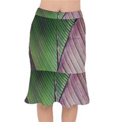 Leaf Banana Leaf Greenish Lines Mermaid Skirt by Sapixe