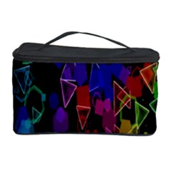 Rainbow Pattern Geometric Texture Cosmetic Storage