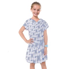 Fractal Art Artistic Pattern Kids  Drop Waist Dress