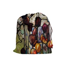 Tiffany Window Colorful Pattern Drawstring Pouch (large) by Sapixe