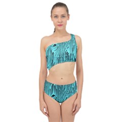 Design Backdrop Abstract Wallpaper Spliced Up Two Piece Swimsuit