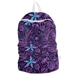 Stamping Pattern Leaves Drawing Foldable Lightweight Backpack by Sapixe