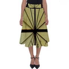 Window About Glass Metal Weathered Perfect Length Midi Skirt by Sapixe