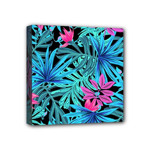 Leaves Picture Tropical Plant Mini Canvas 4  X 4  (stretched)