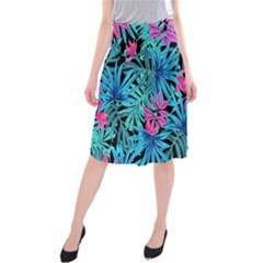 Leaves Picture Tropical Plant Midi Beach Skirt by Sapixe